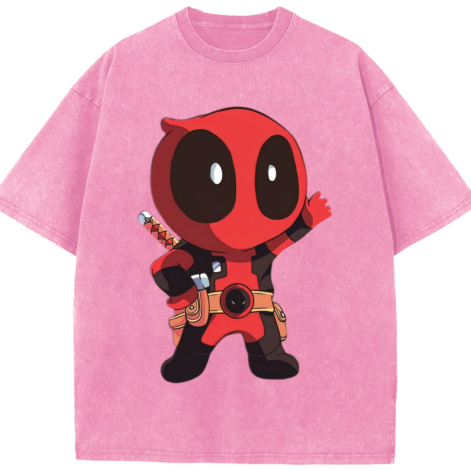 （画像用） Deadpool デッドプール 綿100% ヴィンテージ風 半袖Tシャツ（フロントプリント）